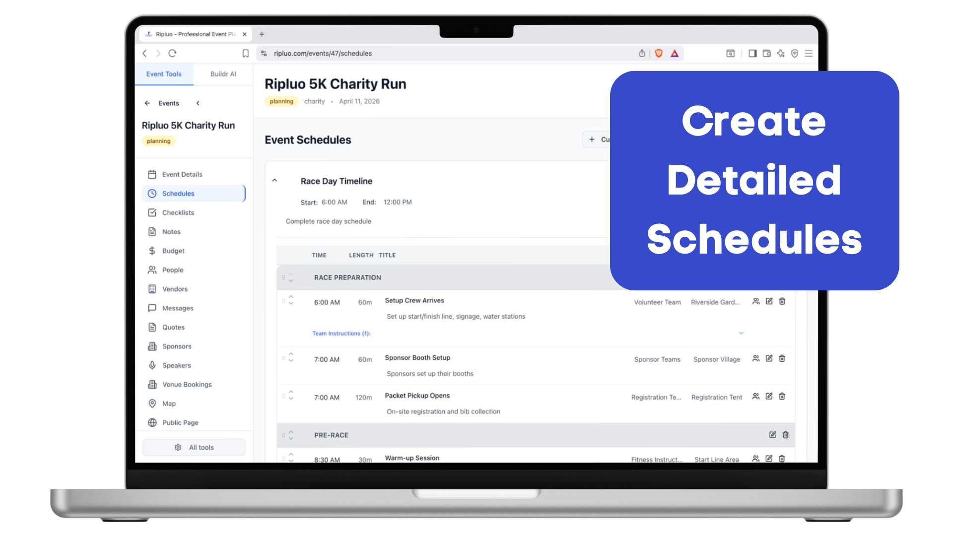 Timeline Builder Interface